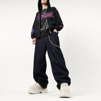 Nite Fury Zip Up Hoodie Graphic Print