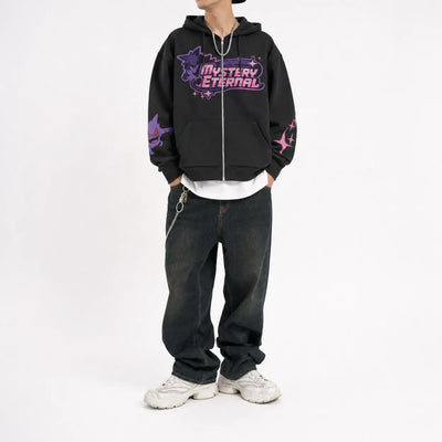 Nite Fury Zip Up Hoodie Graphic Print