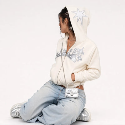 Nite Fury Zip Up Hoodie Reflective Star