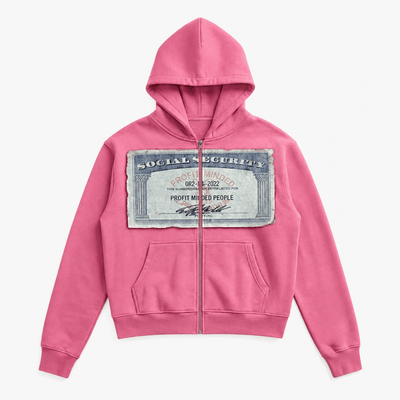 Nite Fury Pink / XS Zip Up Hoodie Social Security