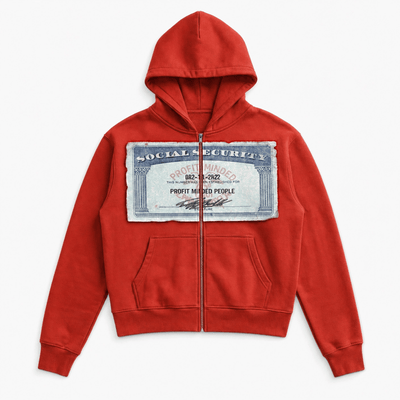 Nite Fury Red / XS Zip Up Hoodie Social Security