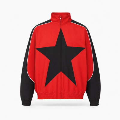 Nite Fury Red / S 40-47kg Zip Up Jacket Star Print