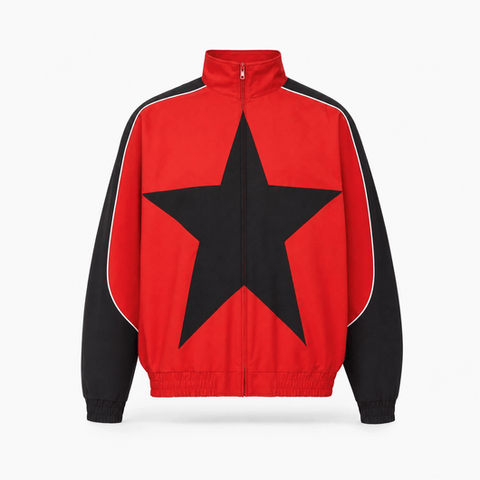 Nite Fury Red / S 40-47kg Zip Up Jacket Star Print