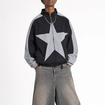 Nite Fury Zip Up Jacket Star Print