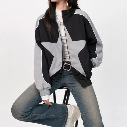 Nite Fury Zip Up Jacket Star Print
