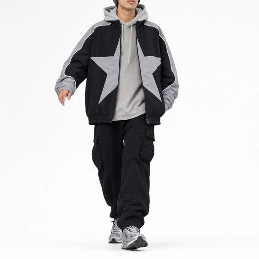 Nite Fury Zip Up Jacket Star Print