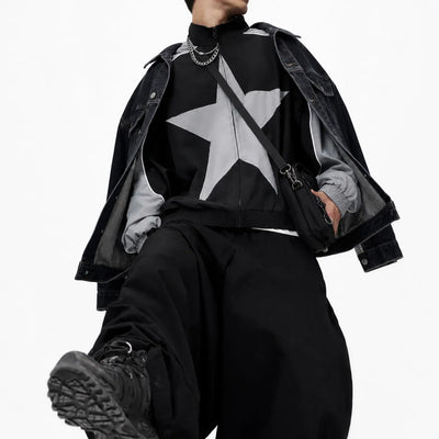 Nite Fury Zip Up Jacket Star Print