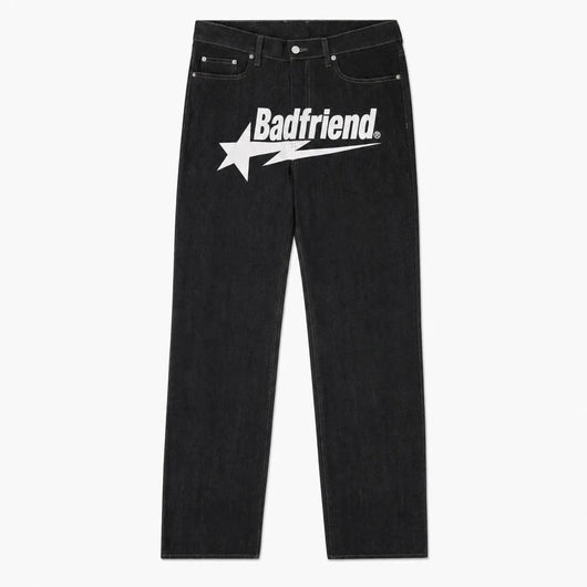 Nite Fury Black & White / S Printed Wide Leg Jeans
