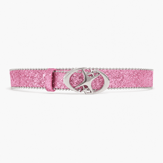 Nite Fury Pink Star Buckle Studded Belt
