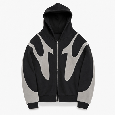Urban Y2K Black / S Zip Hoodie Oversized Hood