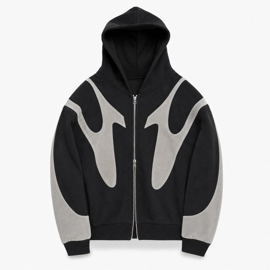 Urban Y2K Black / S Zip Hoodie Oversized Hood