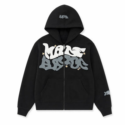 Urban Y2K Black / XS Zip Hoodie Relaxed Fit