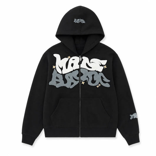 Urban Y2K Black / XS Zip Hoodie Relaxed Fit