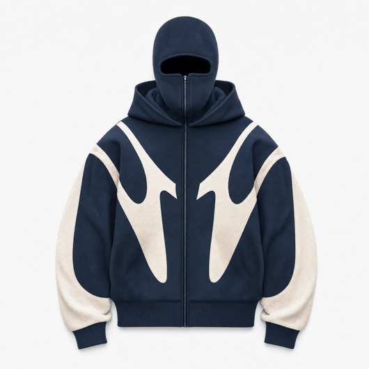 Urban Y2K Blue / XS Jacket Balaclava Hooded Design