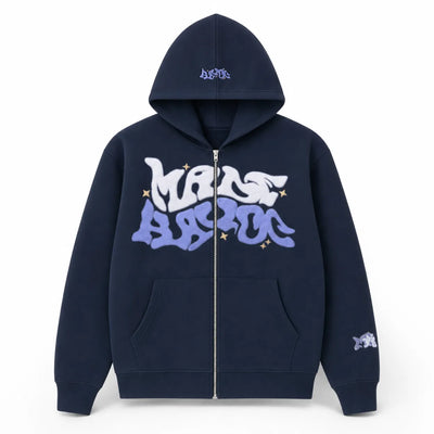 Urban Y2K Blue / XS Zip Hoodie Relaxed Fit