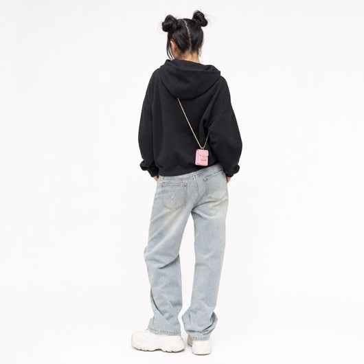 Urban Y2K Embroidered Casual Zip Hoodie