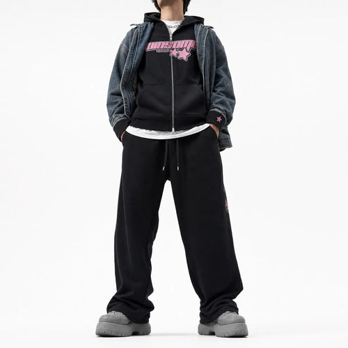 Full Zip Hoodie Oversized Y2K