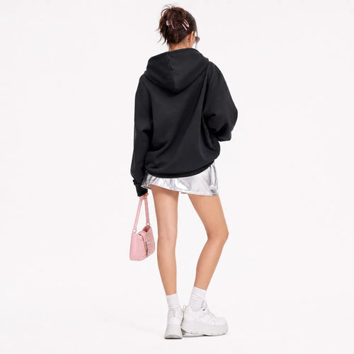 Full Zip Hoodie Oversized Y2K