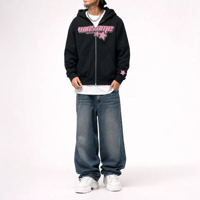 Urban Y2K Full Zip Hoodie Oversized Y2K