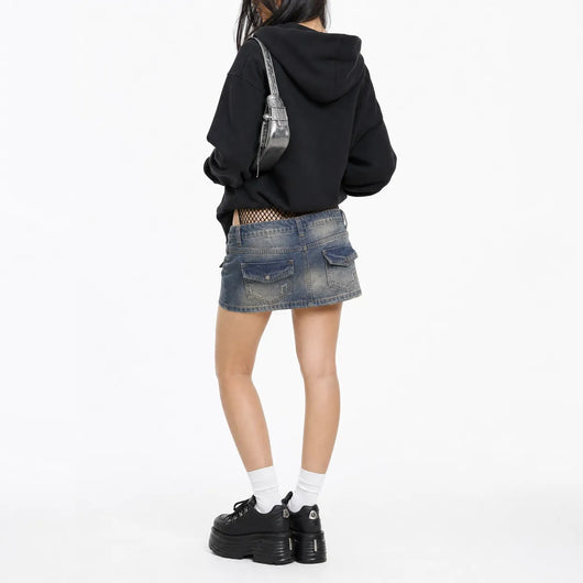 Urban Y2K Full Zip Hoodie Y2K Streetwear