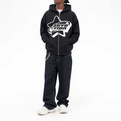 Urban Y2K Full Zip Hoodie Y2K Streetwear