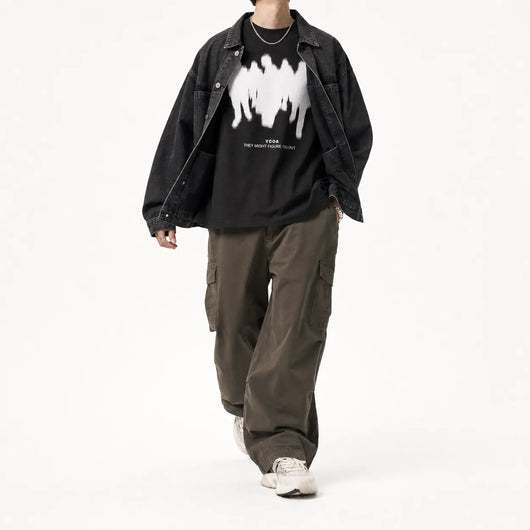 Urban Y2K Graphic T Shirt Shadow Silhouettes