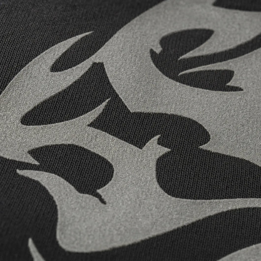 Urban Y2K Oversized Hoodie Flame Graphic