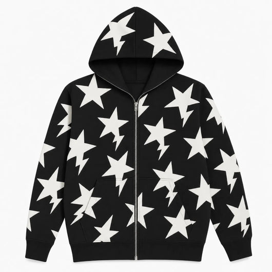Urban Y2K S Etoile Aesthetic Zip Hoodie