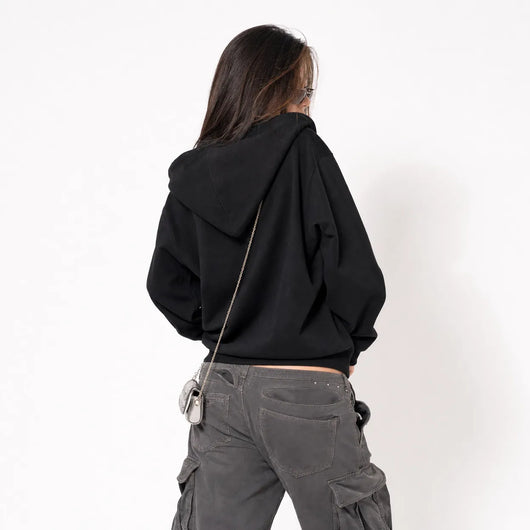 Urban Y2K Zip Hoodie Relaxed Fit