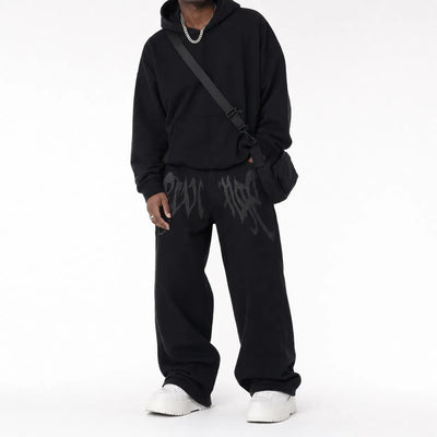 Nite Fury Wide Leg Graphic Jeans