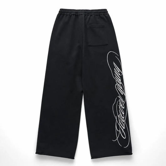 Nite Fury Black Trousers / S Zip Hoodie Calligraphy Script